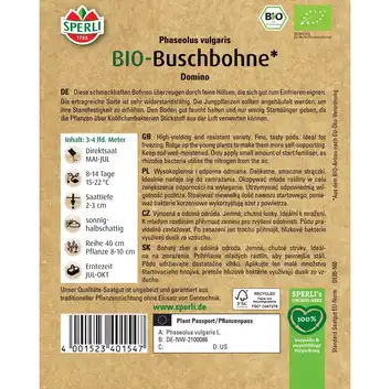 BIO fasola karłowa 'Domino' Nasiona PREMIUM Sperli