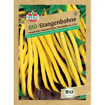BIO fasola tyczkowa 'Neckargold' Nasiona PREMIUM Sperli