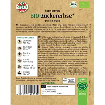 BIO groch cukrowy 'Sweet Horizon' Nasiona PREMIUM Sperli