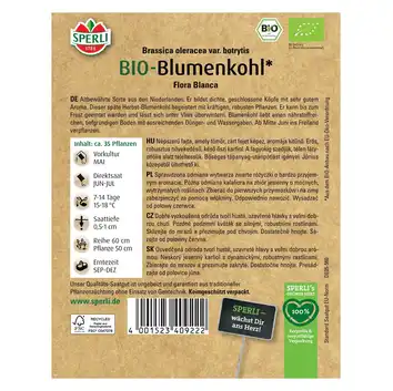 BIO kalafior 'Flora Blanca' Nasiona PREMIUM Sperli