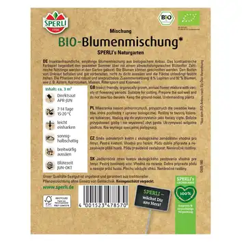BIO mieszanka kwiatów 'SPERLI's Naturgarten' Nasiona PREMIUM Sperli