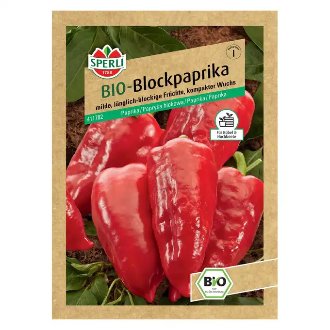 BIO papryka blokowa 'Jubilandska' Nasiona PREMIUM Sperli