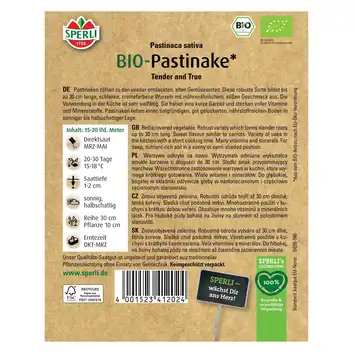 BIO pasternak 'Tender and True' Nasiona PREMIUM Sperli