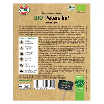 BIO pietruszka 'Grüne Perle' Nasiona PREMIUM Sperli