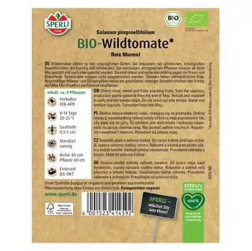 BIO pomidor dziki 'Rote Murmel' Nasiona PREMIUM Sperli