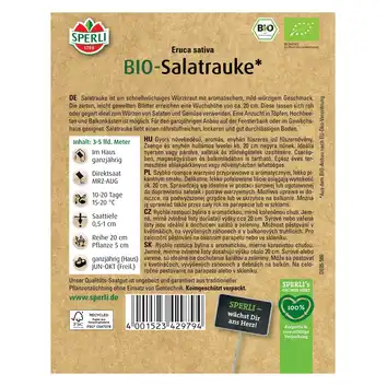 BIO rukola sałatkowa '' Nasiona PREMIUM Sperli