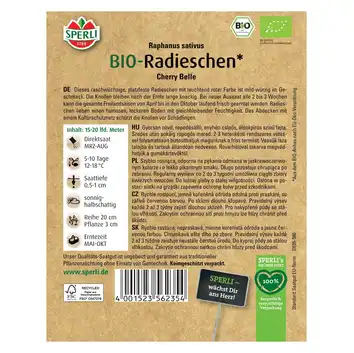 BIO rzodkiewka 'Cherry Belle' Nasiona PREMIUM Sperli