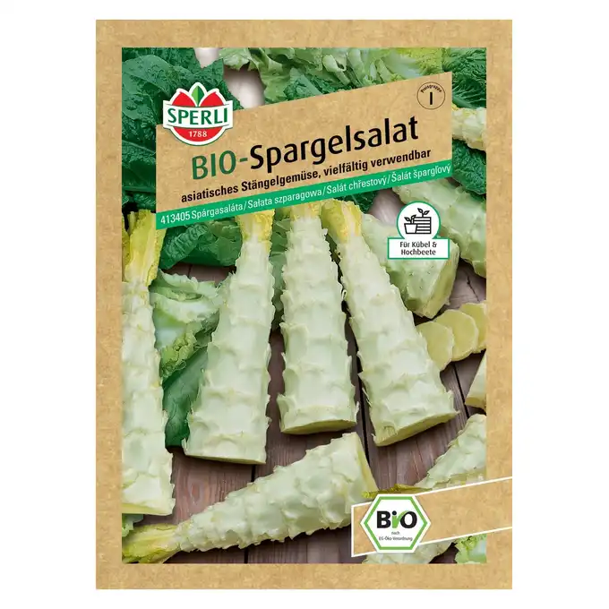 BIO sałata szparagowa 'Chinesische Keule' Nasiona PREMIUM Sperli