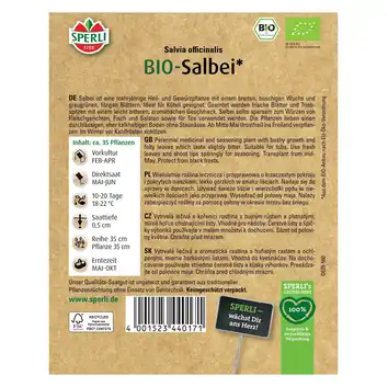 BIO szałwia '' Nasiona PREMIUM Sperli