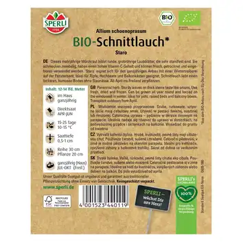 BIO szczypiorek 'Staro' Nasiona PREMIUM Sperli