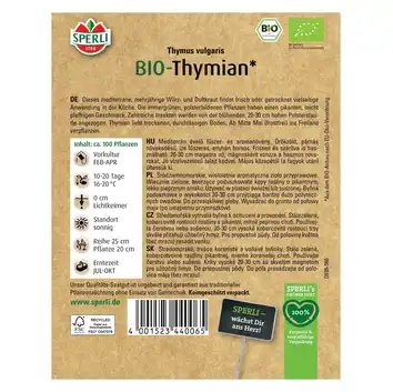 BIO tymianek '' Nasiona PREMIUM Sperli