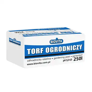 Biovita Torf Ogrodniczy Kwaśny 250l Borówka Iglaki pH 3,2-4,5 PALETA 15sz.
