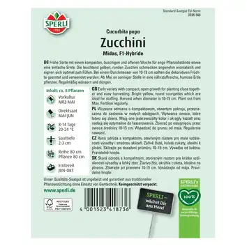 Cukinia 'Midas' Nasiona PREMIUM Sperli