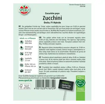Cukinia 'Orelia' Nasiona PREMIUM Sperli
