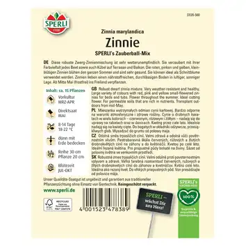 Cynia 'SPERLI's Zauberball-Mix' Nasiona PREMIUM Sperli