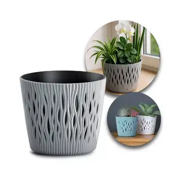 Doniczka Sandy Round 26 cm DSR260 szary kamienny Prosperplast