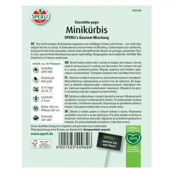 Dynia 'SPERLI's Gourmet Mischung' Nasiona PREMIUM Sperli