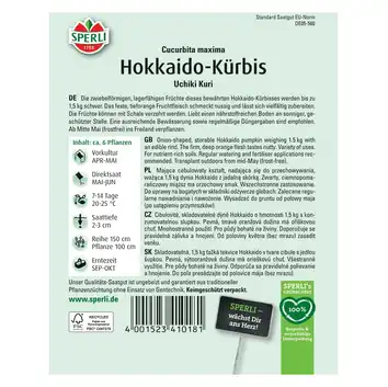 Dynia 'Uchiki Kuri' Nasiona PREMIUM Sperli