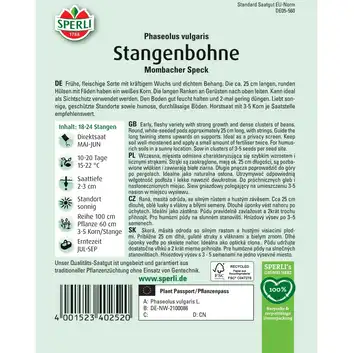 Fasola tyczkowa 'Mombacher Speck' Nasiona PREMIUM Sperli
