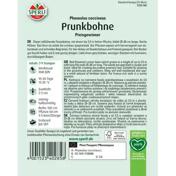 Fasola wielokwiatowa 'Preisgewinner' Nasiona PREMIUM Sperli