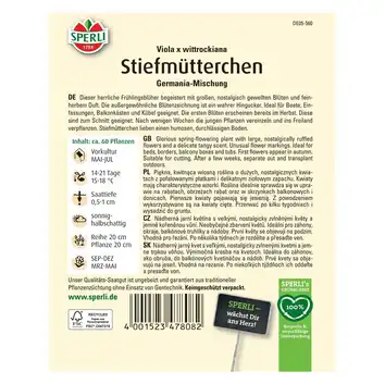 Fiołek ogrodowy 'Germania-Mischung' Nasiona PREMIUM Sperli