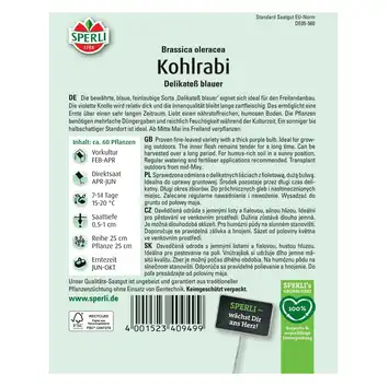 Kalarepa 'Delikateß blauer' Nasiona PREMIUM Sperli