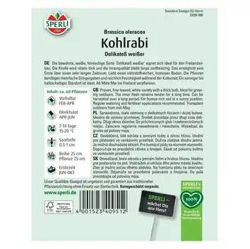 Kalarepa 'Delikateß weißer' Nasiona PREMIUM Sperli