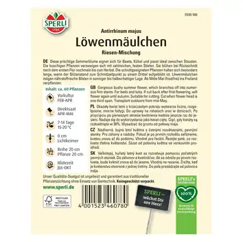 Lwia paszcza 'Riesen-Mischung' Nasiona PREMIUM Sperli