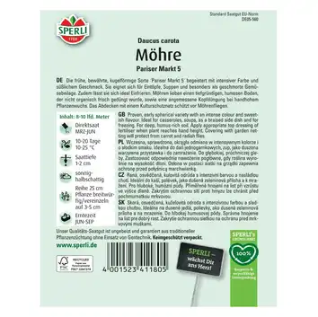Marchew 'Pariser Markt 5' Nasiona PREMIUM Sperli