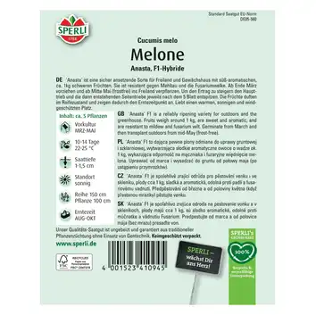 Melon 'Anasta, F1' Nasiona PREMIUM Sperli