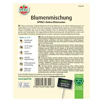 Mieszanka kwiatów 'SPERLI's Balkon Blütenzauber' Nasiona PREMIUM Sperli