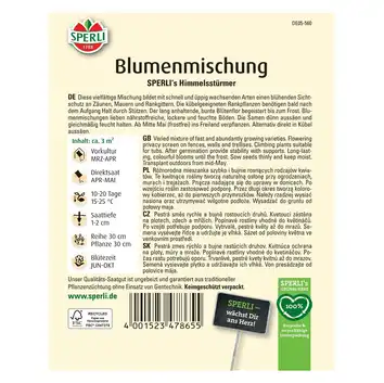 Mieszanka kwiatów 'SPERLI's Himmelsstürmer' Nasiona PREMIUM Sperli