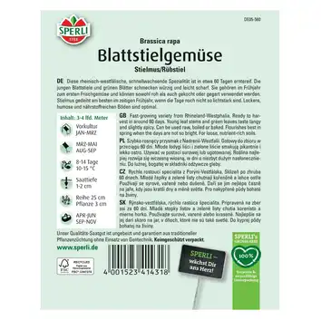 Nać rzepy 'Stielmus/Rübstiel' Nasiona PREMIUM Sperli