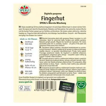 Naparstnica 'SPERLI's Mervita Mischung' Nasiona PREMIUM Sperli