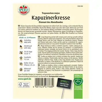 Nasturcja 'Diamant des Abendlandes' Nasiona PREMIUM Sperli