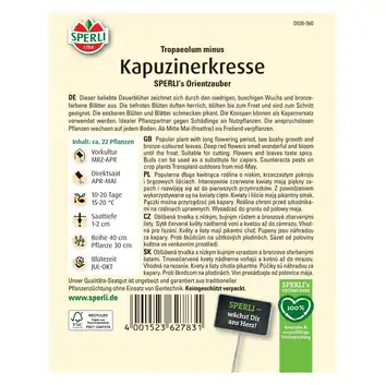 Nasturcja 'SPERLI's Orientzauber' Nasiona PREMIUM Sperli