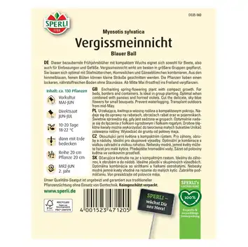 Niezapominajka 'Blauer Ball' Nasiona PREMIUM Sperli