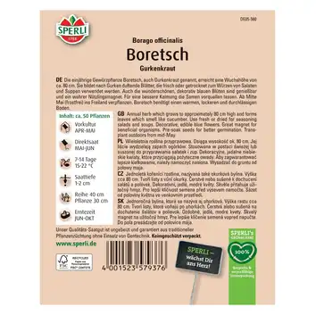 Ogórecznik lekarski 'Gurkenkraut' Nasiona PREMIUM Sperli