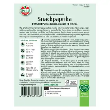 Papryka blokowa 'SPERLI's Fitness, orange (E499531)' Nasiona PREMIUM Sperli