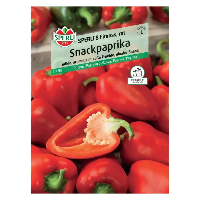 Papryka blokowa 'SPERLI's Fitness, rot (E499524)' Nasiona PREMIUM Sperli