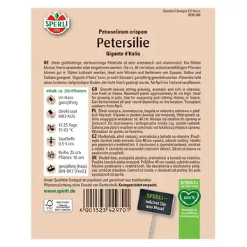 Pietruszka 'Gigante d'Italia' Nasiona PREMIUM Sperli