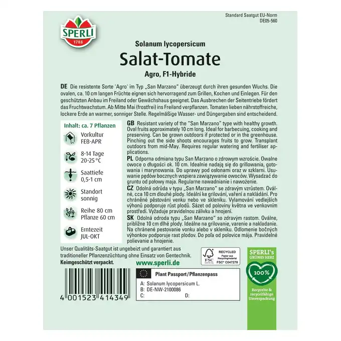 Pomidor 'Agro' Nasiona PREMIUM Sperli