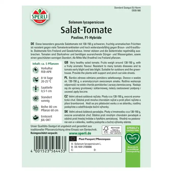 Pomidor 'Paoline, F1' Nasiona PREMIUM Sperli