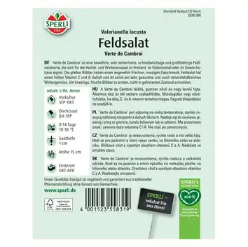 Roszponka warzywna 'Verte de Cambrai' Nasiona PREMIUM Sperli