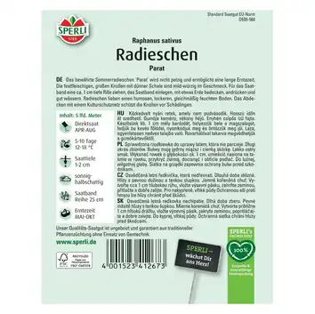 Rzodkiewka 'Parat' Nasiona PREMIUM Sperli