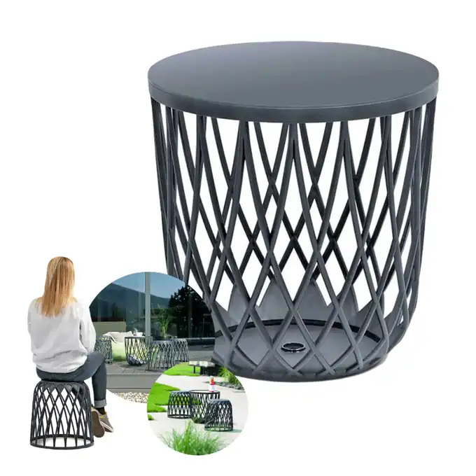 Stolik kawowy/ kosz 55L antracytowy