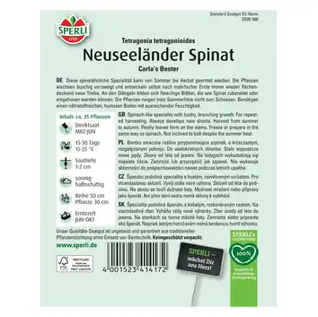 Szpinak nowozelandzki 'Carla's Bester' Nasiona PREMIUM Sperli