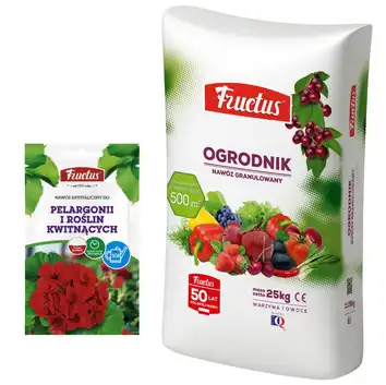 Fructus nawóz Ogrodnik 25kg + GRATIS nawóz roślin kwitnących 10g