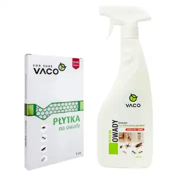 VACO Płyn na owady biegające 500 ml + płytka owadobójcza 1 szt.