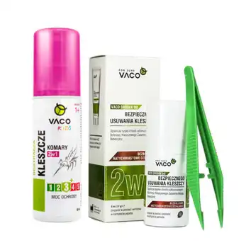 VACO Środek do bezpiecznego usuwania kleszczy z pęsetą + spray dla dzieci
